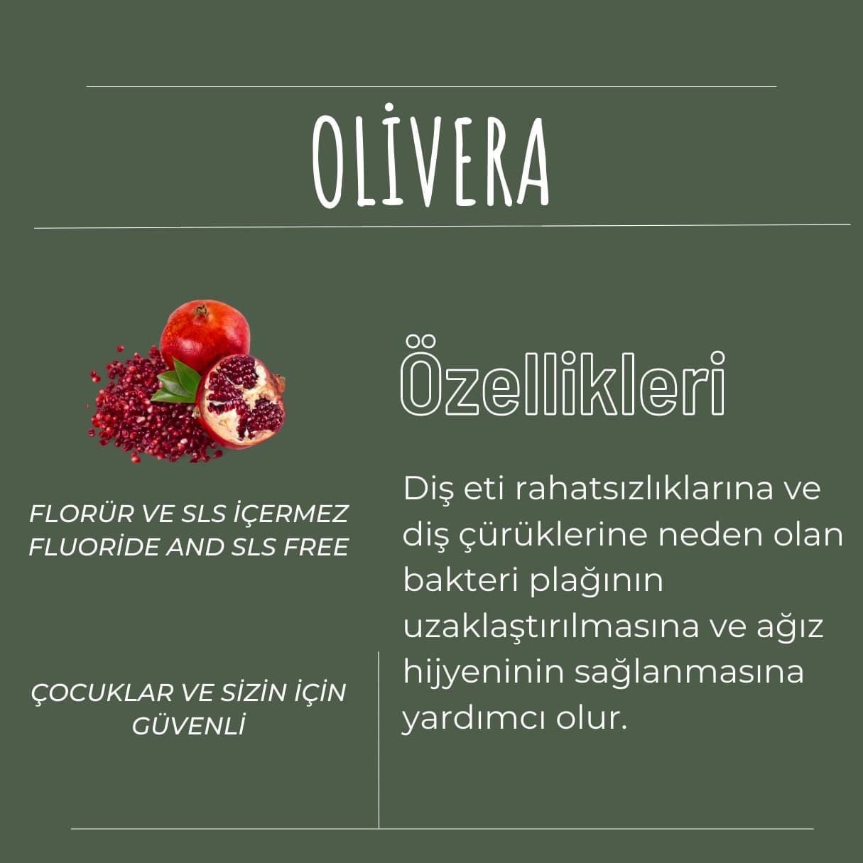 Olivera Doğal Diş Macunu - Florürsüz Gül Özlü Bitkisel Ağız Bakımı 75 ml thumbnail 4